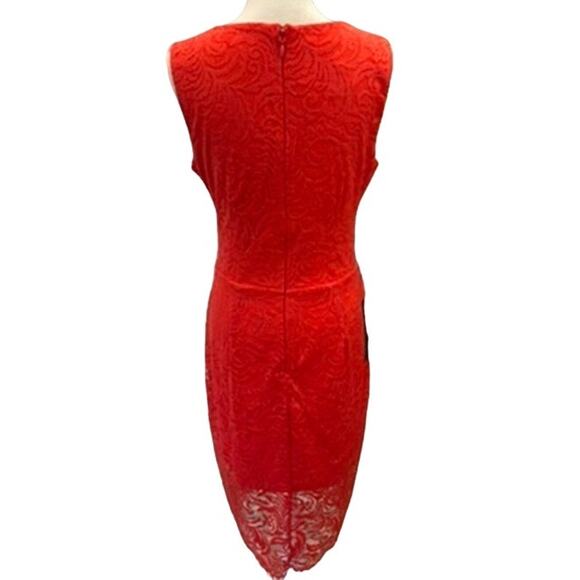 NWT!! "BEBE",Daniela,Red Lace,Midi dress,Sexy, Sleeveless, MSRP 129.00,Summer - Picture 3 of 13